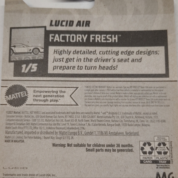 Lucid Air Hot Wheels Factory Fresh Series 1/5 Black - Picture 10 of 11